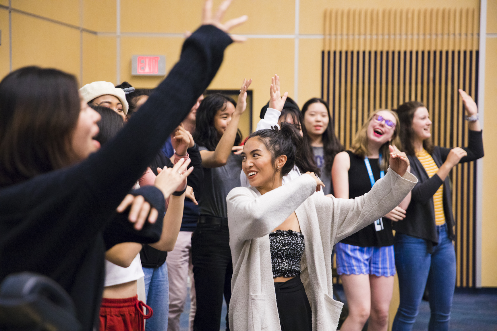 Students performing in UBC A Cappella.