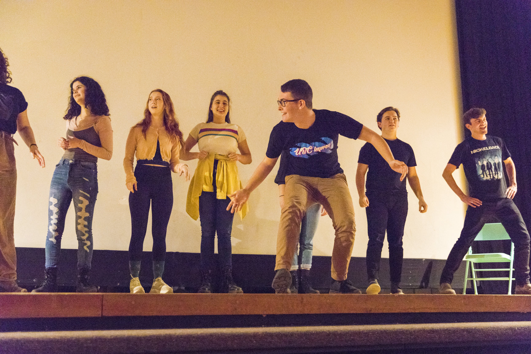 improv students on stage