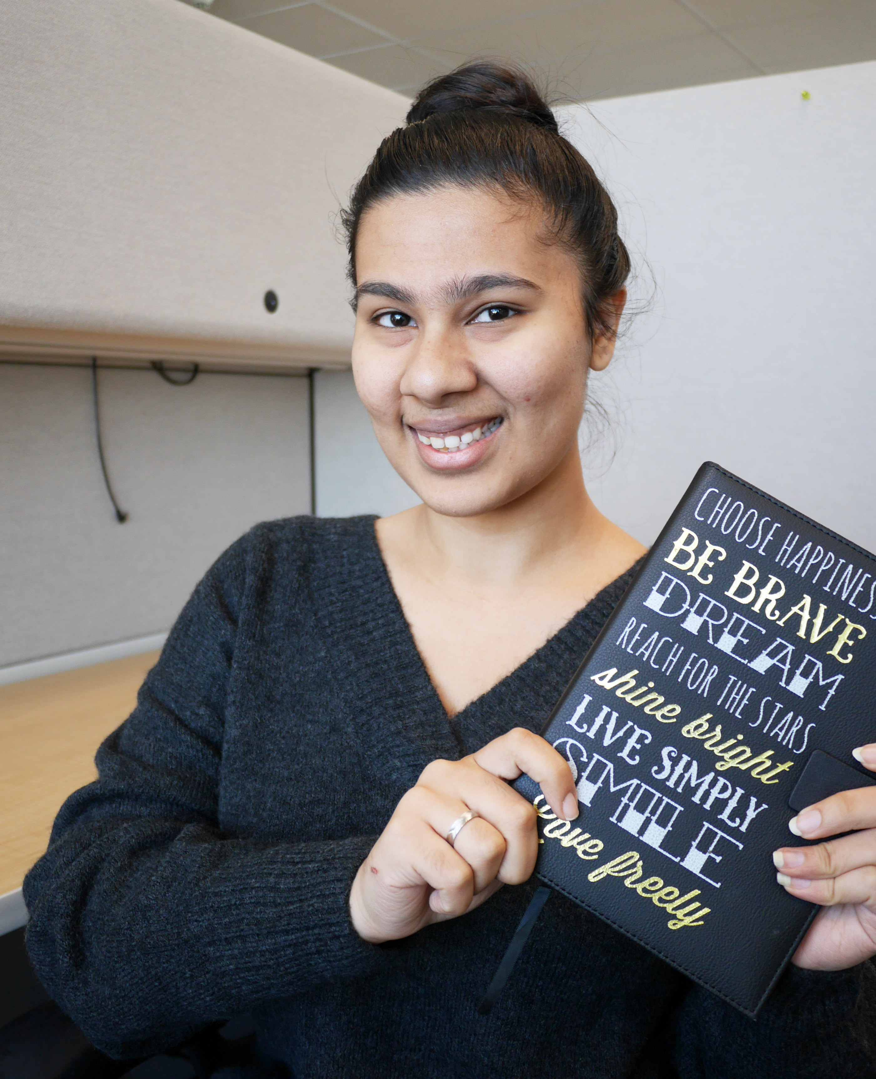 Maham with her bullet journal