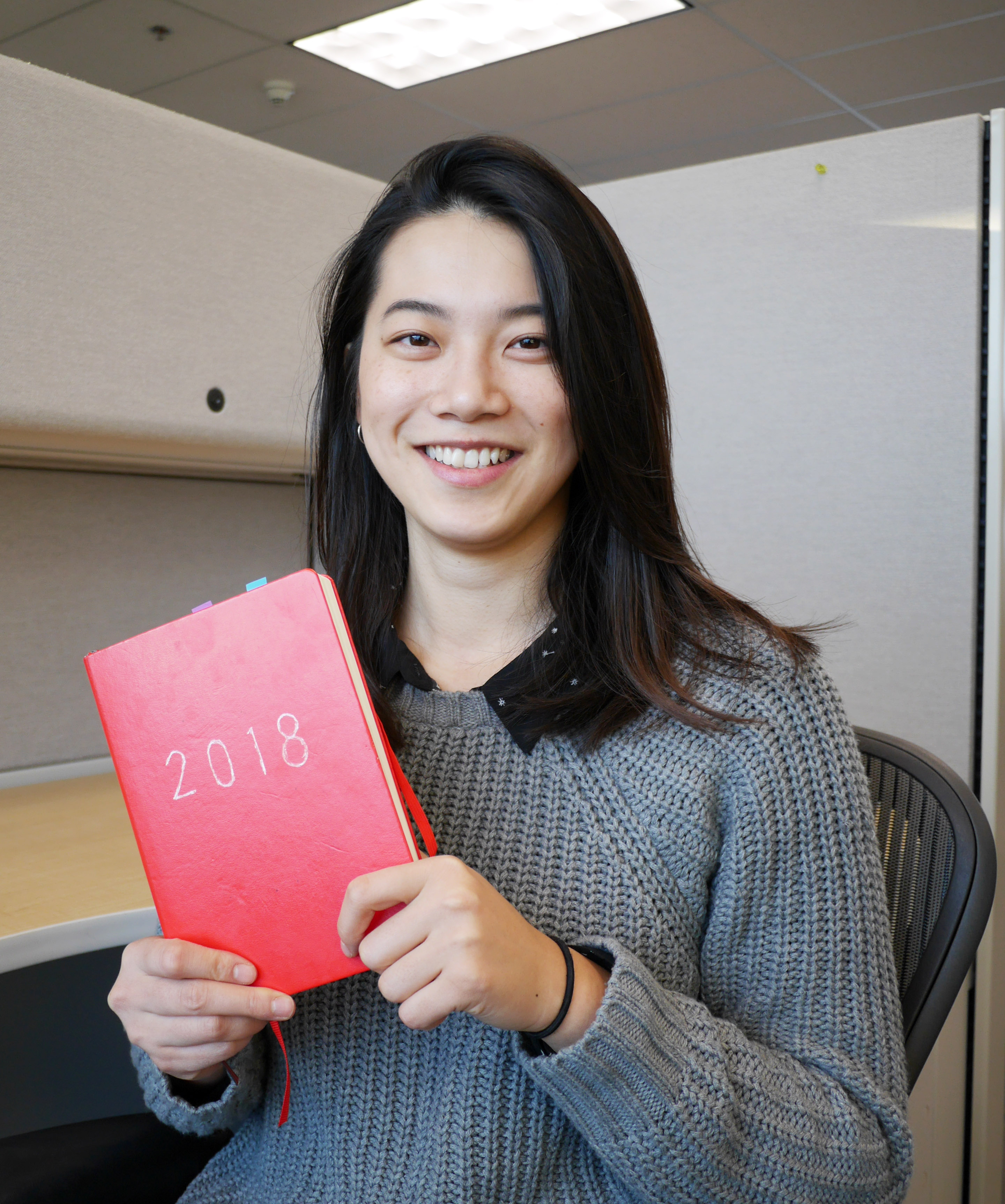 Tiffany with her bullet journal