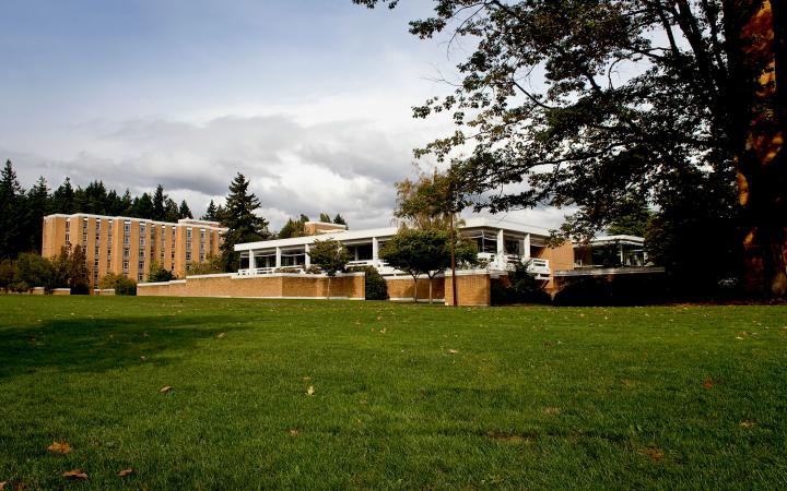 Totem Park Residence from a distance