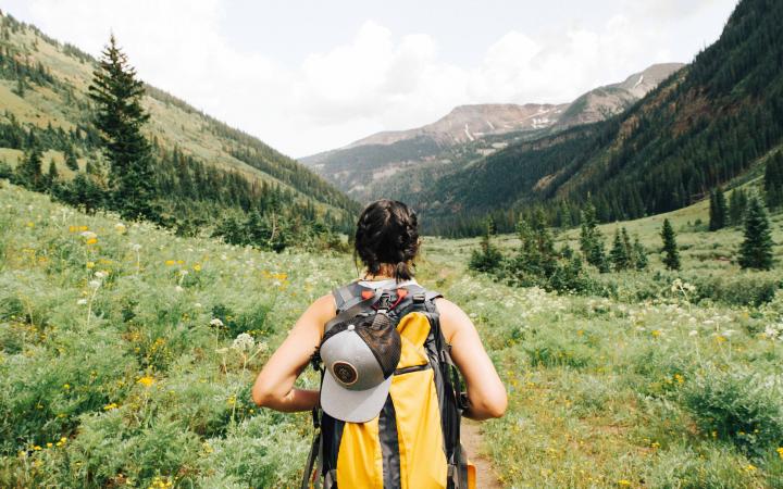 Girl on a hike 